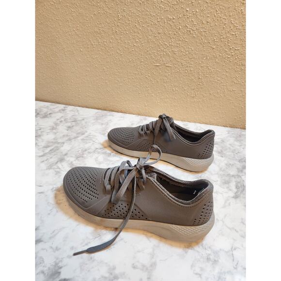 Crocs LifeRide Men’s 204967 Gray Lace-up Sneakers Size 8 - Picture 4 of 7